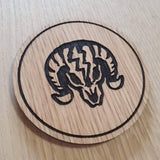 Laser cut wooden coaster. Bioshock vigor charge - Unique Gift lasercut