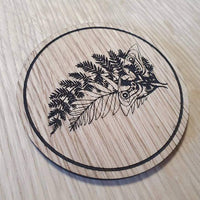 Laser cut wooden coaster. TLOU2 Ellie butterfly fern tattoo last of Us - Unique Gift lasercut