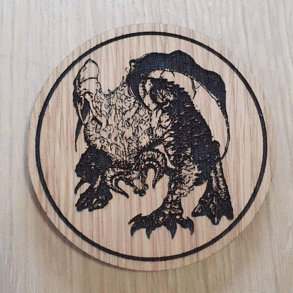 Laser cut wooden coaster. Lord of the rings LOTR balrog not pass demon - Unique Gift lasercut