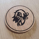 Laser cut wooden coaster. Bioshock vigor murder of crows - Unique Gift lasercut