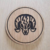 Laser cut wooden coaster. Bioshock vigor charge - Unique Gift lasercut