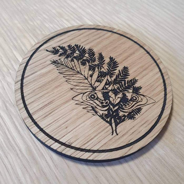 Laser cut wooden coaster. TLOU2 Ellie butterfly fern tattoo last of Us - Unique Gift lasercut