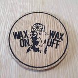 Laser cut wooden coaster. Wax on wax off karate kid teacher sensei - Unique Gift lasercut