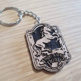 Lasercut wooden keyring keychain. Lord of the Rings LOTR prancing pony - Unique Gift
