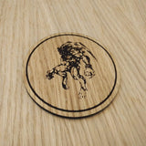 Laser cut wooden coaster. Final Fantasy Summon Ifrit Fire - Unique Gift lasercut