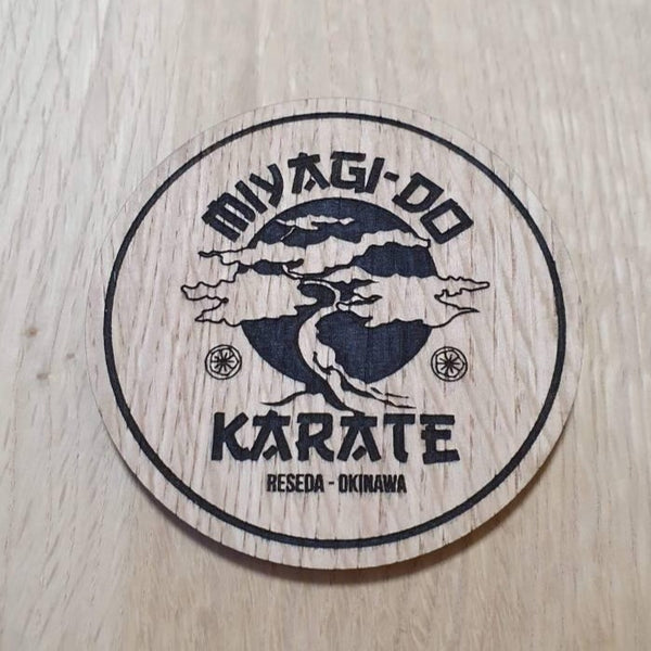 Laser cut wooden coaster. Cobra Kai miyagi do karate - Unique Gift lasercut