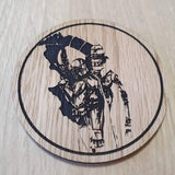 Laser cut wooden coaster. Mando This is the way - Unique Gift lasercut
