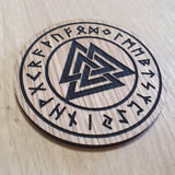 Make your own set of Laser cut Nordic themed wooden coasters - Unique Gift for Viking lovers lasercut