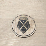 Laser cut wooden coaster. Xcom shield - Unique Gift lasercut